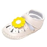 ファーストシューズ ベビーシューズ ベビーフィート 女の子 幼児 ソフト 3ヶ月-24ヶ月 サンダル hibote イエロー 内径11cm