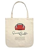 [The Roadster Story] 【マツダ公式】 2／NAフロントフェイス／NA／ロードスター／ラウンドボトム／ビッグトートバッグ (レッド)