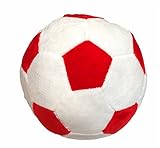 pcb サッカー ボール 型 ぬいぐるみ クッション 子供 人気 ソフト 柔らかい こども 知育 かわいい おもちゃ (20cm 白 赤)