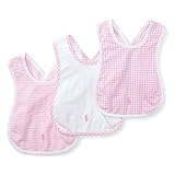 Ralph Lauren(ラルフローレン) クロスバックビブ3枚セット(ピンク) スタイ・よだれかけ [並行輸入品]