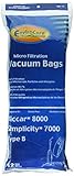 12 Riccar 8000 & Simplicity 7000 Type B Vaccum Bags, Upright, Commercial Vacuum Cleaners, 8000, 7000