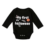 杜屋トヤ　モンクレール　新生児服　ハロウィーンマスク　ハロウィン　男の子　女の子　赤ちゃん　文字カボチャブラック長袖ロンパース　かわいいプリント洋式秋服　秋　冬　万聖節　ハロウィン祭り　セレモニー　撮