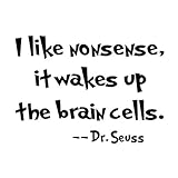 HACASO I Like Nonsense Bedroom Quote Decors Wall Saying Decals Quote for Home Wall Stickers Nursery 
