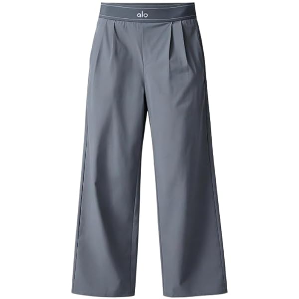 Amazon.co.jp: [NYRDLJWXA] Alo ワイドレッグパンツ、ブラック、エラ