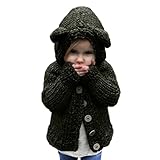 子供セーターコート、todaies GirlsニットプルオーバーカーディガンBoy暖かいコートベビーフード付きセーター 3T アーミーグリーン