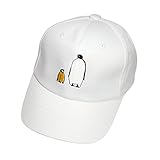 キャップ 子供キャップ 女の子キャップ 男の子キャップ 無地キャップ ガールズ ボーイズ シンプルキャップ 秋冬『ペンギンキャップ』 (52, white)