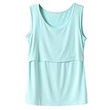 Zerlarレディース授乳マタニティ授乳タンクトップTシャツベスト US サイズ: S カラー: ブルー