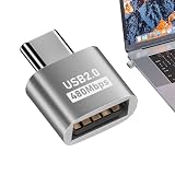 から メス | USB A to C アダプター - USB to pe-C アダプター データ ケーブル USB アダプター pe-C ノートブック アダプター ラップトップおよびスマートフォン用亜鉛合金金属高速転送速度ノートブックアダプター