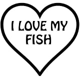ハートの魚、in a Heart、ビニール車デカール、複数の色、複数のサイズ 20-by-20 inches レッド FISH 'R20'