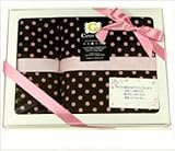 出産祝い ギフト すぐ使える ベビー おむつ替えマット＆おむつポーチ２点/チョコレートピンクドット