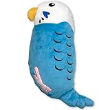 セキセイインコ 抱き枕 XL ホワイト×ブルー
