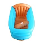 WENJUN 幼児インフレータブルバスタブベビーバス肥厚の新生児は、折り畳みポータブルポータブルタブを横になることができます ( 色 : ライトブルー , サイズ さいず : 70*50*30cm )