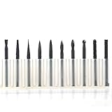 Angelakerry　ロータリーファイル（3x3mm）　ダイヤモンドバリ　タングステンカーバイド　切削ファイル　超硬　ダブルカットファイル　10点セット [並行輸入品]