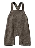 Plus Nao(プラスナオ) オーバーオール サロペットパンツ ロンパース 子供服 ベビー服 ベビーウェア 秋 男の子 女の子 男児 女児 シンプル ブラウン 95