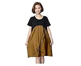 CXYP 夏ワンピース　授乳服 産前 産後 妊婦用 授乳口付 フリーサイズ (XXXXL, オーグル)