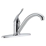 Delta Commercial 100LF-HDF Classic Single Handle Centerset Kitchen Faucet, Chrome [並行輸入品]