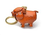 ひつじ 本革製 キーホルダー バンカクラフト革物語 (日本製 ハンドメイド)