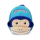 Coavas Gift For Kids Backpack Cute Toddler Backpack - Funny Monkey With Hat Blue (12*9.1*4.1 inch) -