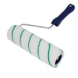 uxcell 絵画ローラーブラシ ホワイト グリーン シルバートーン ブルー ローラーバケ 金属 アクリル布 1個入り