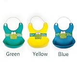 3PCS BeautyMood Silicone Bib for Babies & Toddlers,Waterproof Feeding Bib with Crumbs Pocket For Boy