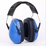 防音イヤーマフ 遮音値34dB 聴覚保護 超弾力性ヘッドバンド 軽量 大人・子供兼用 聴覚過敏・射撃 ・仕事・勉強などに適用 レッド (Blue)