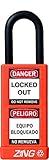 ZING 7082 RecycLock Safety Padlock Keyed Different 1-1/2 Shackle 3 Long Body Orange [並行輸入品]
