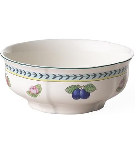 Villeroy & Boch Audun Ferme Soup/Cereal Bowl, 6.25 in, White/Gray