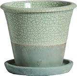 植木鉢 オキナポット０７ 底穴あり 受皿付 クリア