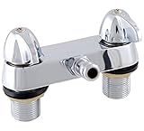 LDR 011 5900 Double Handle Wall Mount Standard Bathcock, Chrome [並行輸入品]