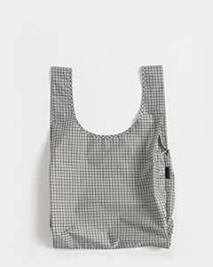 Amazon Co Jp Baggu エコバッグ グレーグリッド スタンダードサイズ バグゥ シューズ バッグ