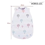 HOROLAS 品質がよくて 可愛 6重ガーゼ ベビー スリーパー 赤ちゃん キッズ 綿100% 春夏秋冬 コットン 出産祝い ギフト (0歳～3歳頃（適応身長60cm～80cm）)