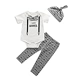 (マイコ)MAIKO パジャマ キッズ ベビー服 Tシャツ ＆ロングパンツ 帽子 上下3点セット 半袖 出産祝い セットアップ 春夏繋ぎ 肌着 ボディスーツ ユニセックス