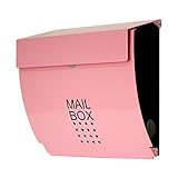 郵便ポスト メールボックス 壁掛け 鍵付き インテリアポスト Europeanシリーズ5003ピンク