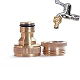 3/4"〜1/2インチインチブラスガーデン蛇口ウォーターホースタップコネクタ 継手