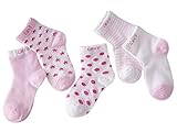 [インソミラ] InSomila 夏 子供のソックス 綿 子供靴下 キッズ ソックス 超薄型 メッシュ 5足 セット 女の子 男の子 ベビー シンプル カラー 柔らかい (S, ピンク)