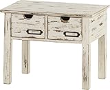 引出し付きミニテーブル [W33 x D22 x H26.5cm] 天然木（杉）　積層合板　水性ラッカー塗装