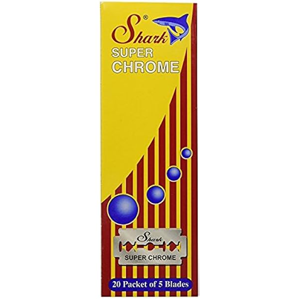 スーパーシャーク/サプリーム 替刃 バラ売り不可！ Amazon.co.jp: Shark Super Chrome 両刃替刃 100枚入り（5枚入り