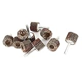 uxcell　研磨用 軸付フェルト 軸付け　ホイールディスク　10個入　30mmX 25mmx 6mm 240グリット固定ハンドル