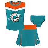 Outerstuff マイアミドルフィンズ NFL 幼児 女の子 スピリット チアリーダー 2点セット 2T