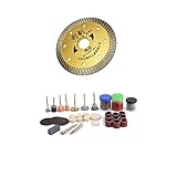 Fenteer 105個の研削ロータリーセット+ 1個コンクリートダイヤモンドソーブレード　切削