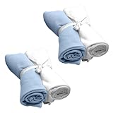 Under the Nile Swaddle Blanket - (34 x 34) White/Blue - by Under the Nile
