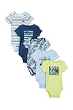 Quiksilver Baby Boys' 5 Pack Bodysuit (6-9ヶ月, Navy/Lime) [並行輸入品]