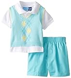 Baby Goodlad baby-boys新生児アーガイルセーターショートセット販売 カラー: ブルー