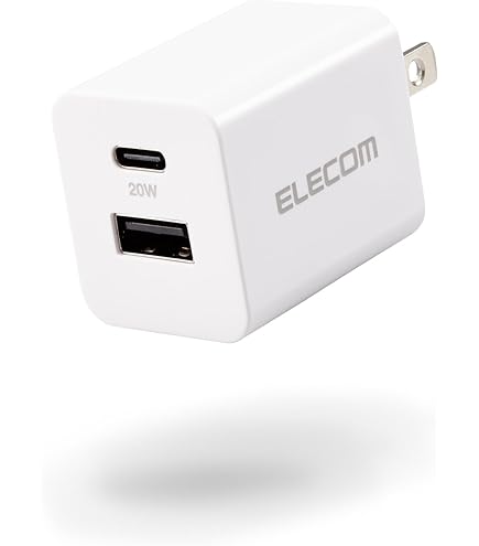 Amazon | エレコム 充電器 20W 2ポート Type-C USB-A USB PD対応