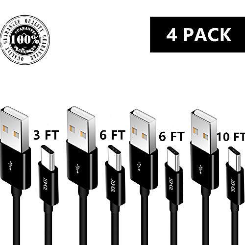 DECVO USB C - USB A Type-C 充電ケーブル 4パック タイプC 携帯電話 高速充電コード 長め サムスン Galaxy S9 S8 Note 8 Pixel LG V30 G6 G5 Nintendo Switch OnePlus 5 3Tの表紙