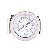 uxcell 圧力計 空気圧縮機 0-10Kg/cm2 0-140psi クリア ブラック ホワイト