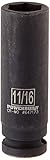 Powerbuilt 647173 1/2 Dr. 6 Pt. SAE Deep Impact Socket, 11/16 by Powerbuilt