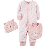Carter's(カーターズ) 3ピーステリーテイクミーホームセット ピンク 上下セット 12ヶ月【並行輸入】