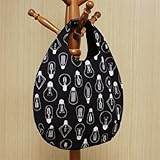 【手づくりバッグキット】たまごトート／黒（付属本革）