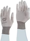 Ansell HyFlex 11-605 Nylon Glove, White Polyurethane Coating, Large, Size 9 (Pack of 12) by Ansell